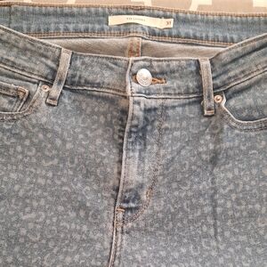 Levi's Women's Blue Patterned Skinny Jeans